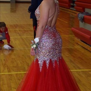red prom dress